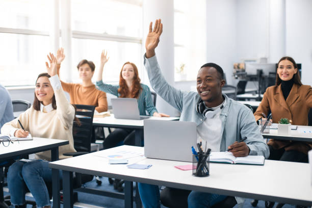Students in a small class setting